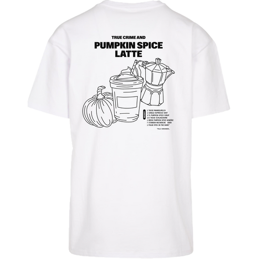 Oversize T-Shirt "Pumpkin Spice" Weiß
