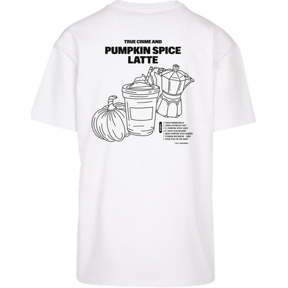 Oversize T-Shirt "Pumpkin Spice" Weiß
