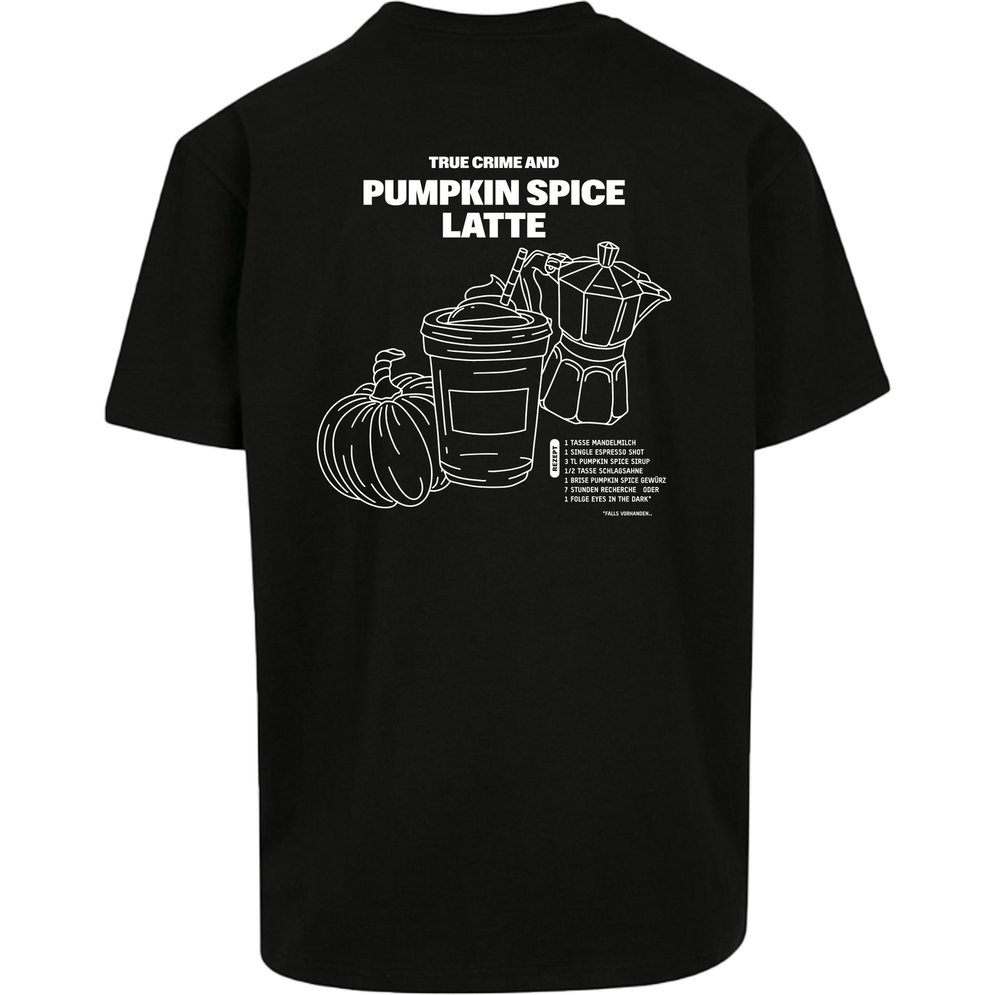 Oversize T-Shirt "Pumpkin Spice" Schwarz
