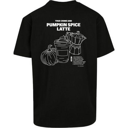 Oversize T-Shirt "Pumpkin Spice" Schwarz